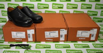3x Pairs of British Forces service shoes - Black - Size 8.5L