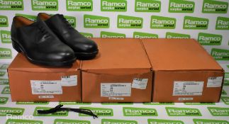 3x Pairs of British Forces service shoes - Black - Size 14.5L