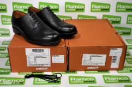 2x Pairs of British Forces service shoes - Black - Size 8.5L