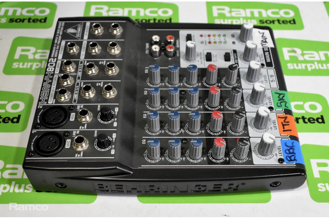 2x Behringer XENYX 802 8-input 2-bus mixers - boxed - NO PSU - Image 3 of 7