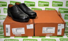 2x Pairs of British Forces service shoes - Black - Size 8.5L