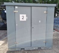 Double door GRP supply unit cupboard - circuit breaker unit inside (SPARES OR REPAIRS)