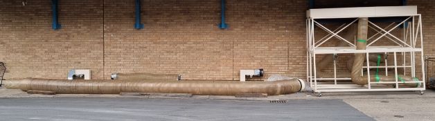 Vesey Airflow Design ISOL 4000 ventilation system with frame and ducting hoses