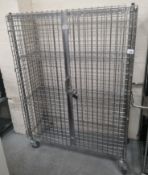 Metal cage with lock