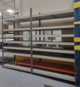 4x grey racking - approx 1840mm W x 920mm D x 3050mm H