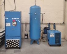 Boge C30 air compressor with Boge DS40 air dryer and 500L Boge air receiver