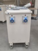 Carroll & Meynell 16kVA 3 phase transformer - 420mm W x 620mm D x 600mm H