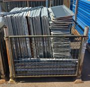90x Metal shelf panels & 23x Metal cross beam/shelf bracket - Full details in description
