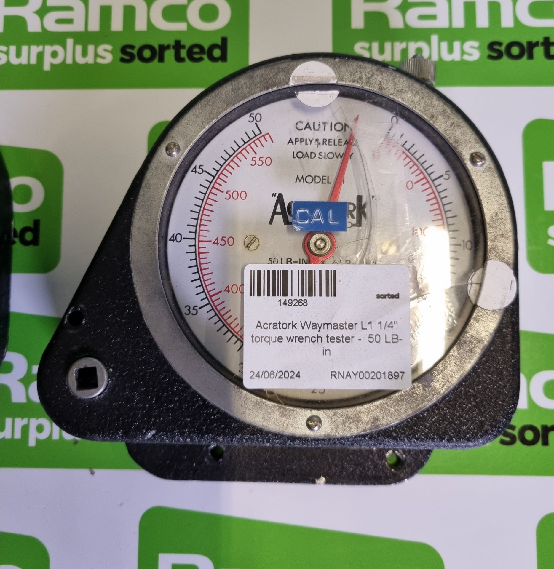 2x Acratork Waymaster L1 1/4 inch torque wrench testers - 50 LB-in - Image 3 of 4