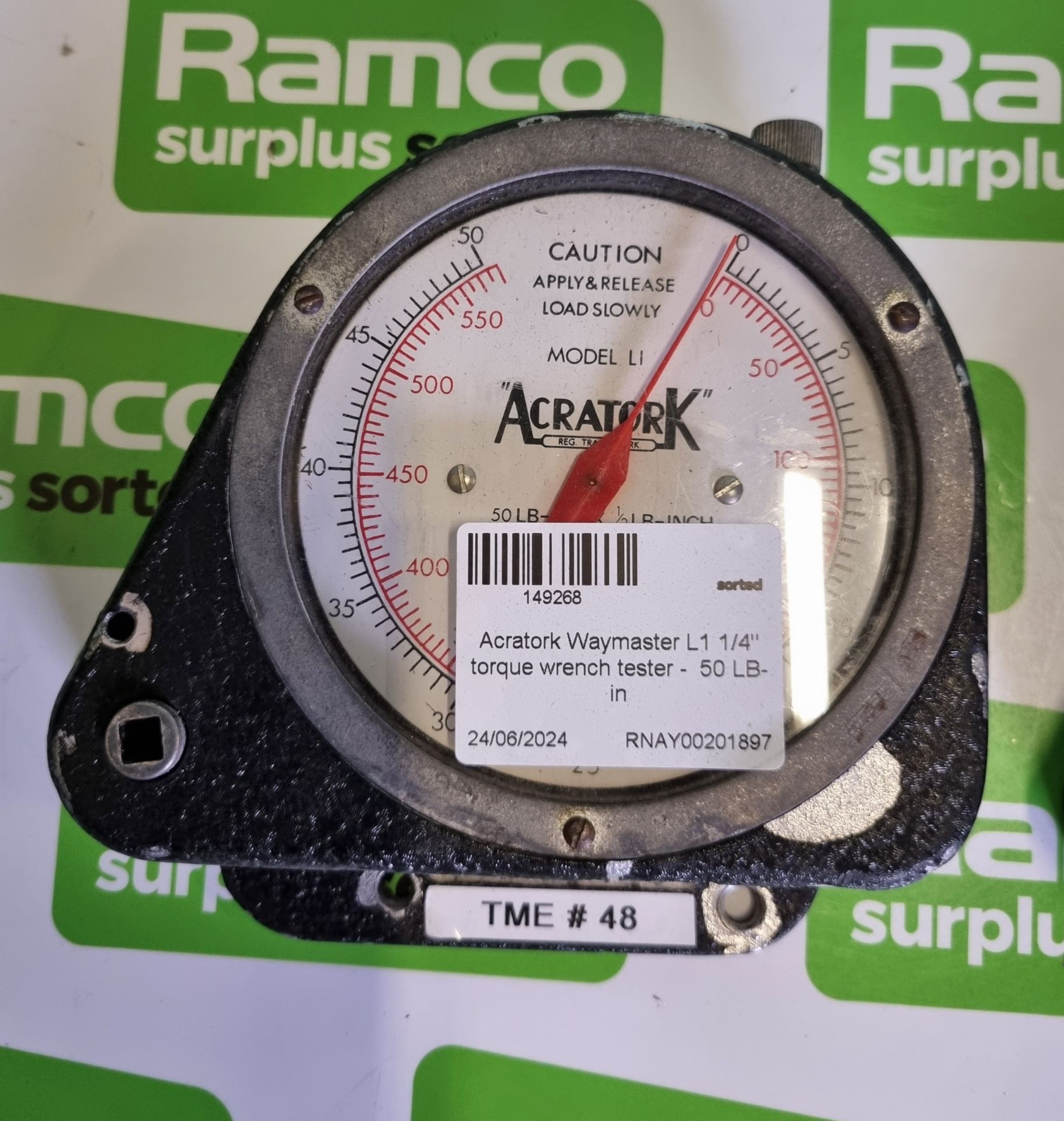 2x Acratork Waymaster L1 1/4 inch torque wrench testers - 50 LB-in - Image 2 of 4
