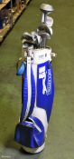 Slazenger golf bag with 10x Mixed golf clubs (see pictures for examples)