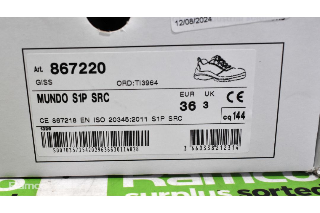 5x pairs of Giss Mundo safety trainers - UK 3 - Image 4 of 7