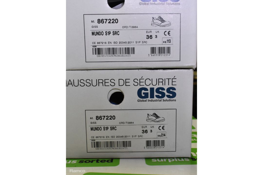 5x pairs of Giss Mundo safety trainers - UK 3 - Image 6 of 7