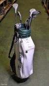 MacGregor Golf bag with 10x Mixed golf clubs (see pictures for examples)