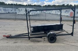 Tow-Rite F.T. Component Services canoe trailer with storage chest - holds up to 5 canoes