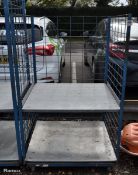 Blue mobile storage cage - L 940 x W 940 x H 1500mm