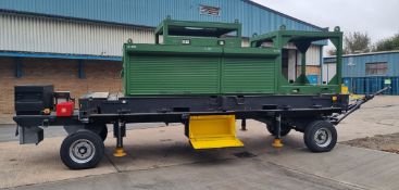 GE Seaco modified 20ft ISO container trailer with Nato hitch (NON ROAD LEGAL) - see desc.