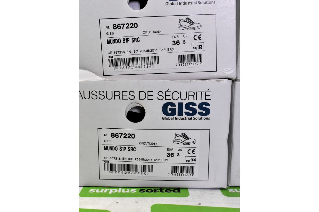 5x pairs of Giss Mundo safety trainers - UK 3 - Image 5 of 7