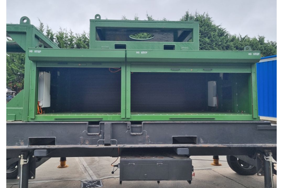 GE Seaco modified 20ft ISO container trailer with Nato hitch (NON ROAD LEGAL) - see desc. - Image 3 of 23