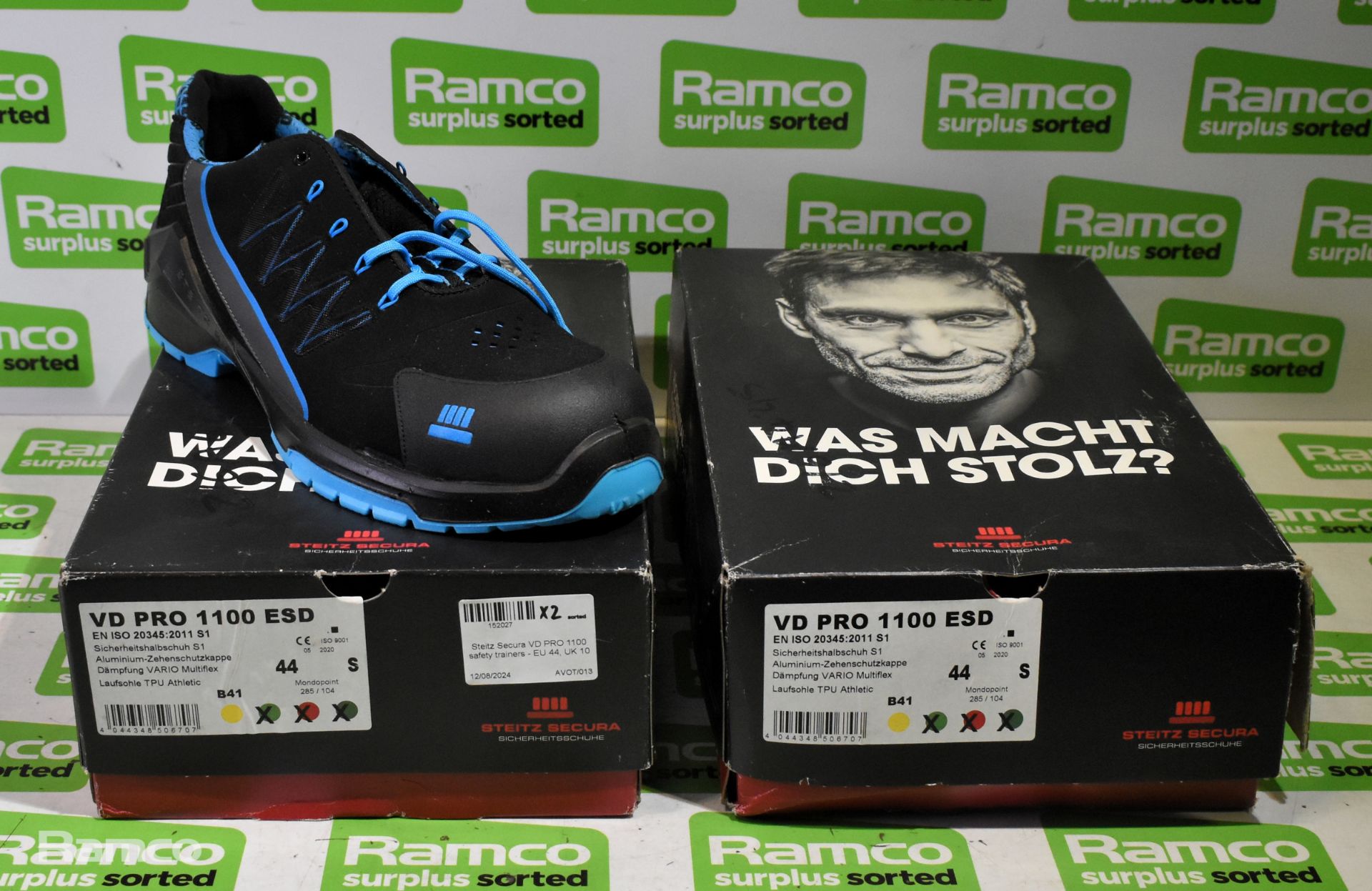 2x pairs of Steitz Secura VD PRO 1100 safety trainers - EU 44 - UK 10 - Image 5 of 5