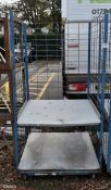 Blue mobile storage cage - L 940 x W 940 x H 1800mm