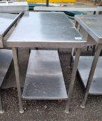 Stainless steel table with drawer - L 1200 x W 600 x H 900mm