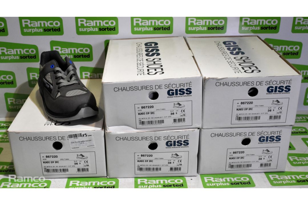 5x pairs of Giss Mundo safety trainers - UK 3 - Image 7 of 7