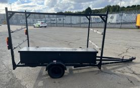 Tow-Rite F.T. Component Services canoe trailer with storage chest - holds up to 5 canoes