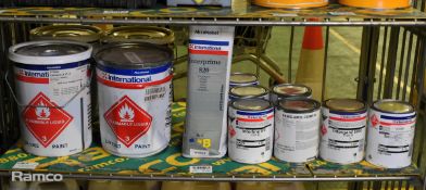 AkzoNobel International primers and paints - mixed types and sizes