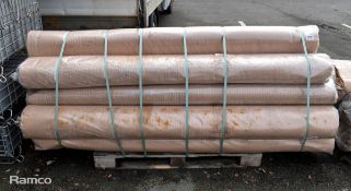 15x rolls of fibre reinforced tarpaulin - 4m wide x 50m long