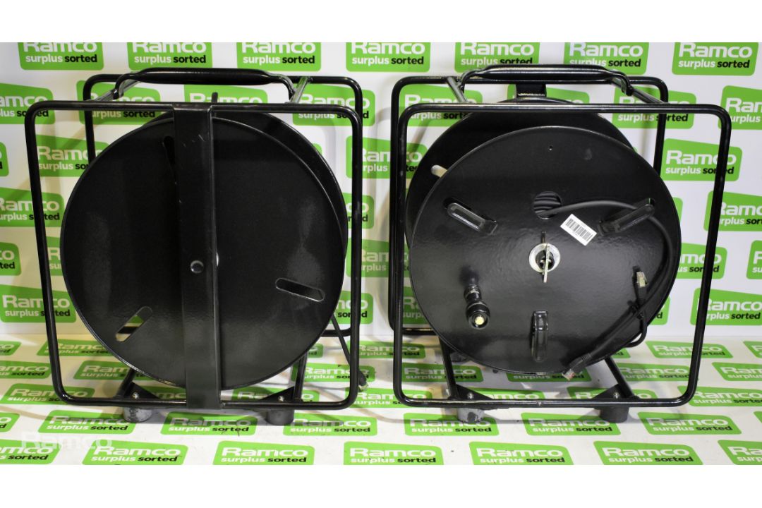 2x Atlas DII ( ID ) R - 50 mtr CAT5e cable drums with soft case - Image 1 of 5