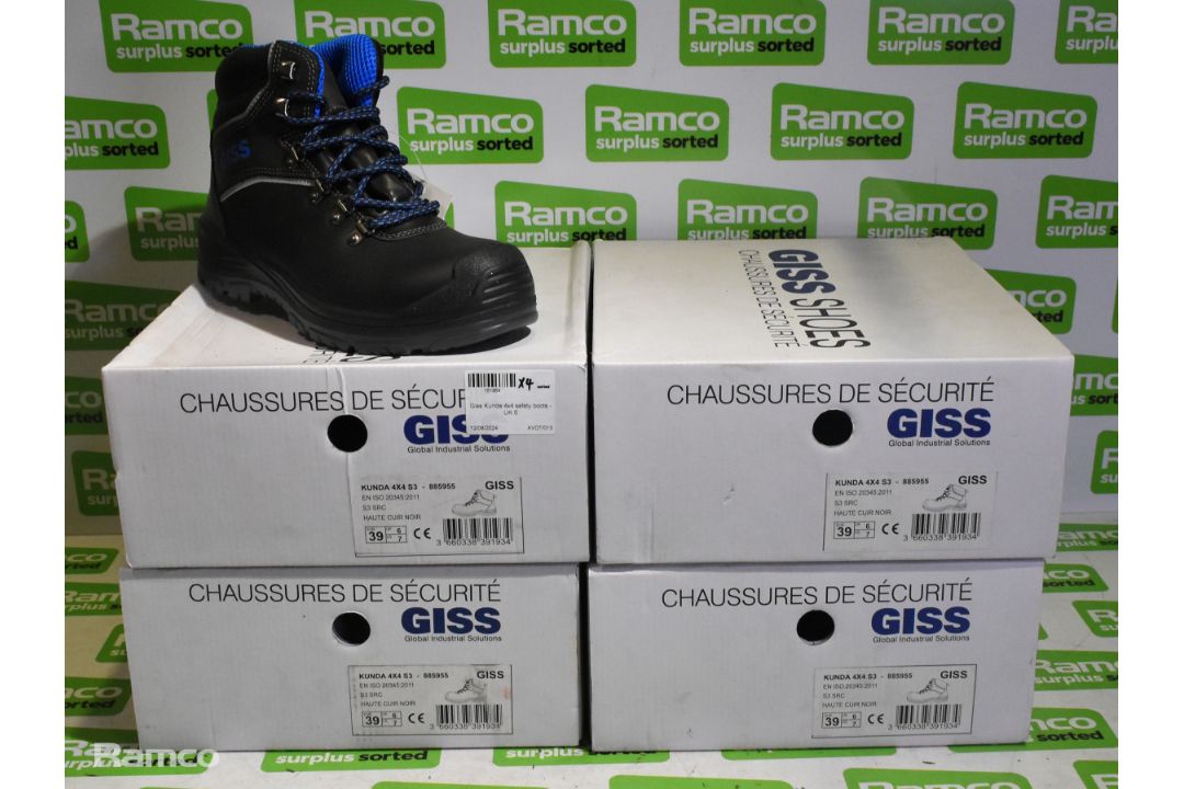 4x pairs of Giss Kunda 4x4 safety boots - UK 6 - Image 6 of 6