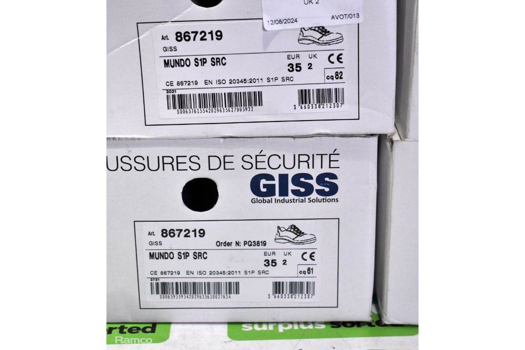 4x pairs of Giss Mundo safety trainers - UK 2 - Image 4 of 6