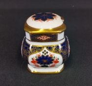 Royal Crown Derby mustard pot with lid (pot 1128 XLVII and lid 1128 XLVI)