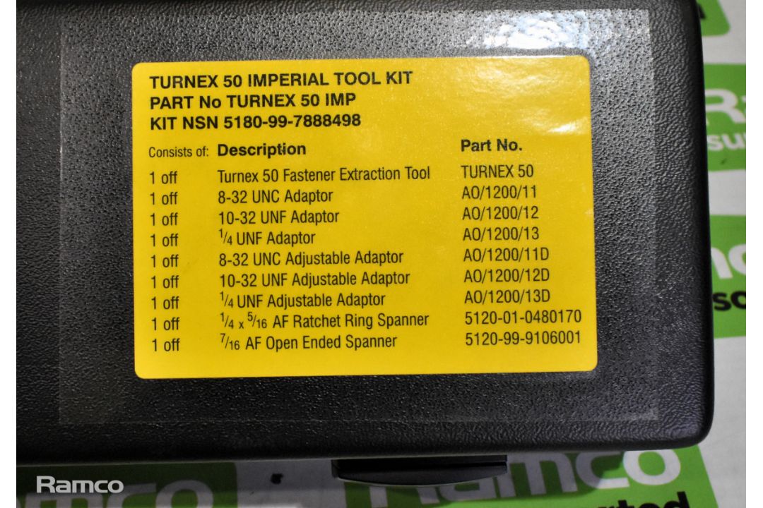 Turnex 50 IMP fastener extraction imperial tool set - Image 8 of 8