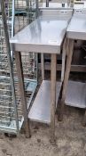 Stainless steel table with upstand - L 300 x W 750 x H 950mm