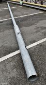 Abacus T088RLH galvanised root mounted 8m base-hinged lamp post column