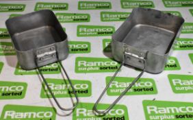 88x British Army pan mess tin - mixed sizes