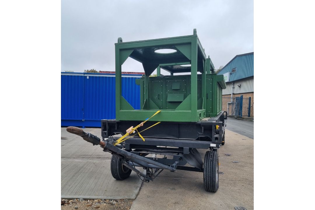GE Seaco modified 20ft ISO container trailer with Nato hitch (NON ROAD LEGAL) - see desc. - Image 7 of 23