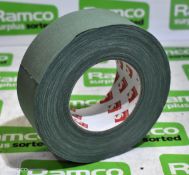 4x boxes of Scapa 3302 cloth adhesive tape olive green - 50mm x 50M - 16 rolls per box