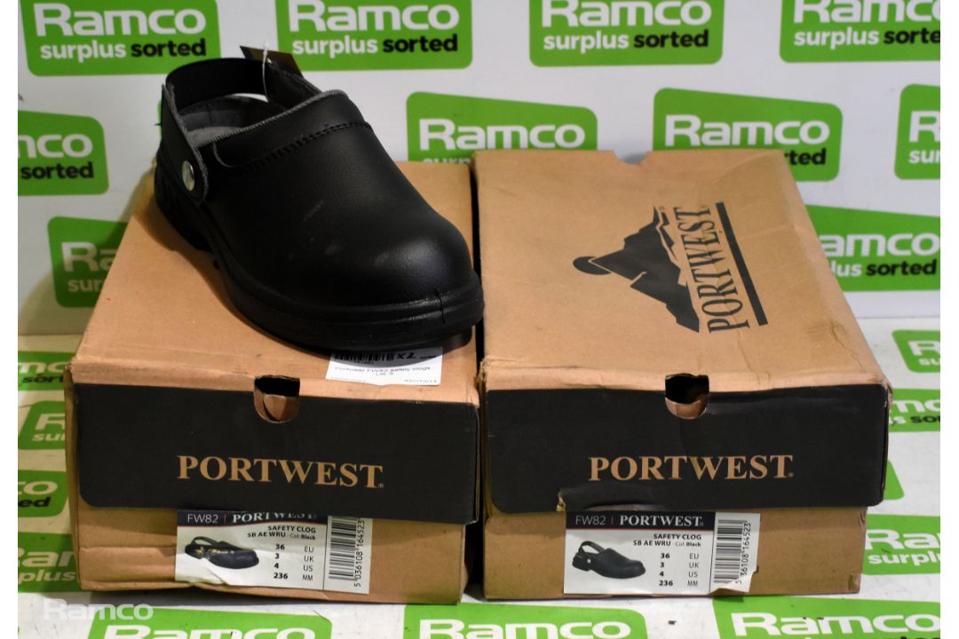 2x pairs of Portwest FW82 safety clogs - UK 3 - Image 5 of 5