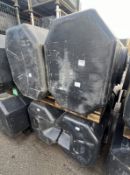 4x 680L water bowser tanks - W 1630 x D 960 x H 1170mm