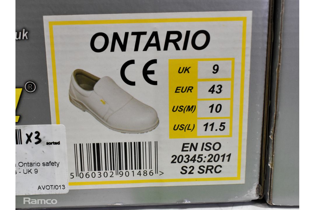 3x pairs of Anvil Traction Ontario safety shoes - UK 9 - Image 4 of 6