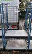 Blue mobile storage cage - L 940 x W 940 x H 1800mm