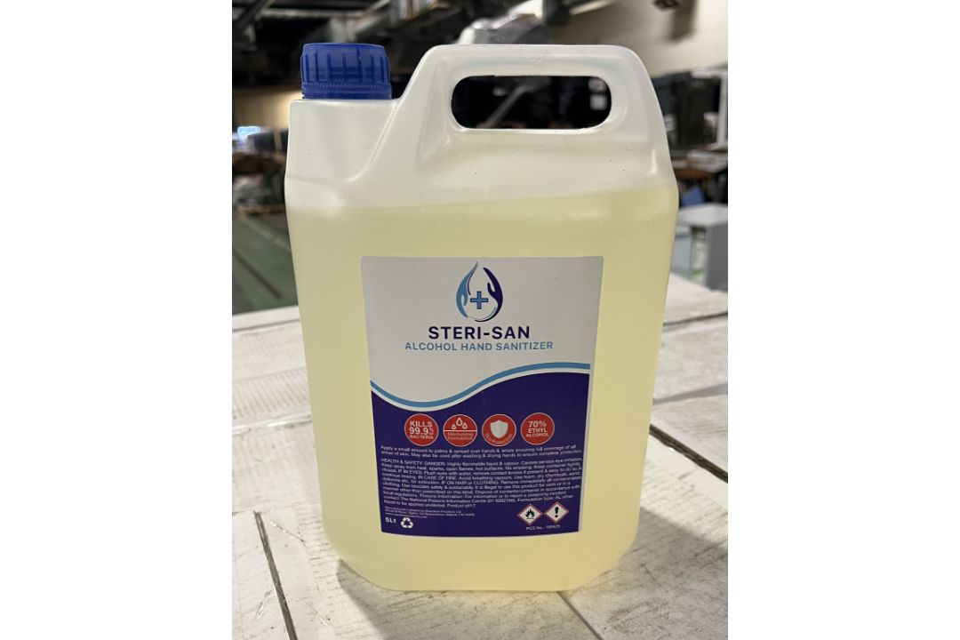160x bottles of Steri-San alcohol hand sanitiser - 40 boxes - 4x 5L bottles per box - Image 2 of 3