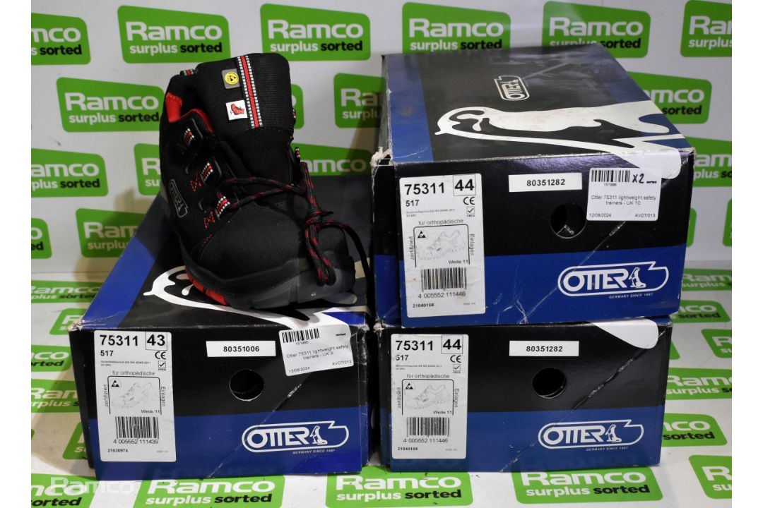 Otter 75311 lightweight safety trainers - UK 9 & 2x pairs of Otter 75311 lightweight safety trainers - Image 4 of 6