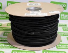 2x reels of black elasticated rope 8mm x 100m