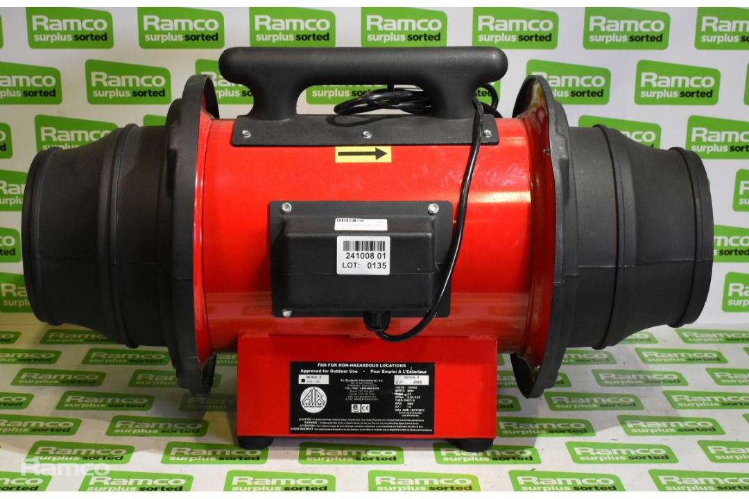 AIR Systems Inter SVF-10E - Inline axial fan blower 115Vac 60Hz HP/kw 0.33/0.25 - Image 1 of 6