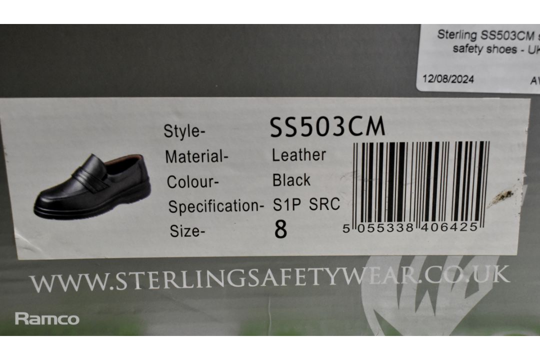 Sterling SS503CM slip on safety shoes - UK 8 & Sterling SS503CM slip on safety shoes - UK 12 - Image 5 of 10