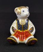 Royal Crown Derby Shona Bear (Scottish) paperweight - 2002 MMIV